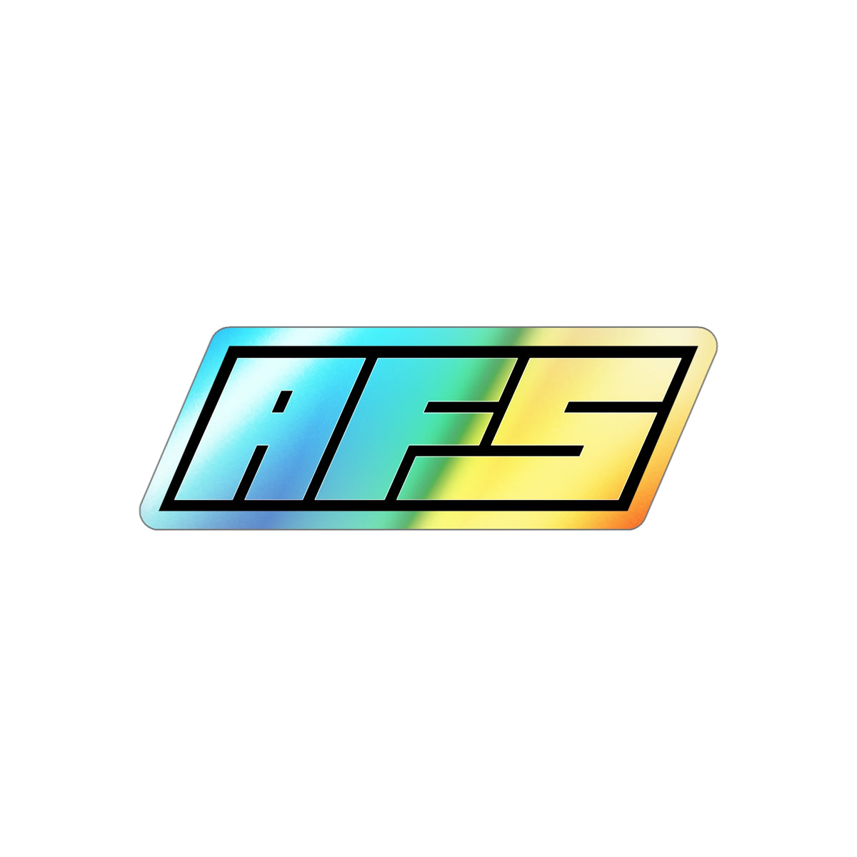 AFS die-cut holographic vinyl sticker
