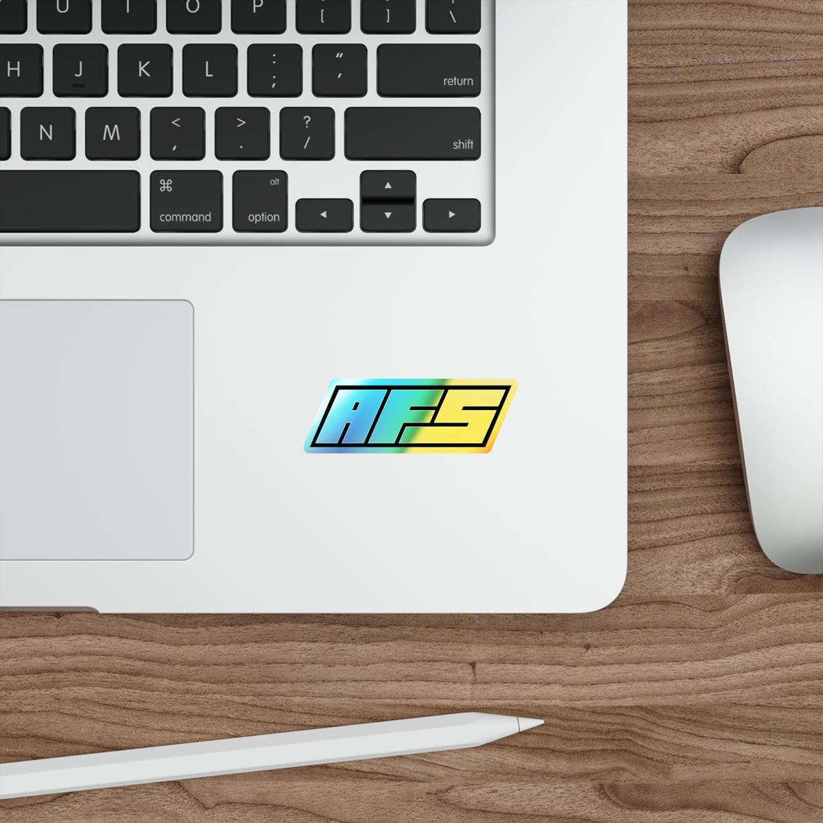 AFS die-cut holographic vinyl sticker