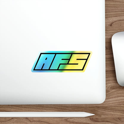 AFS die-cut holographic vinyl sticker