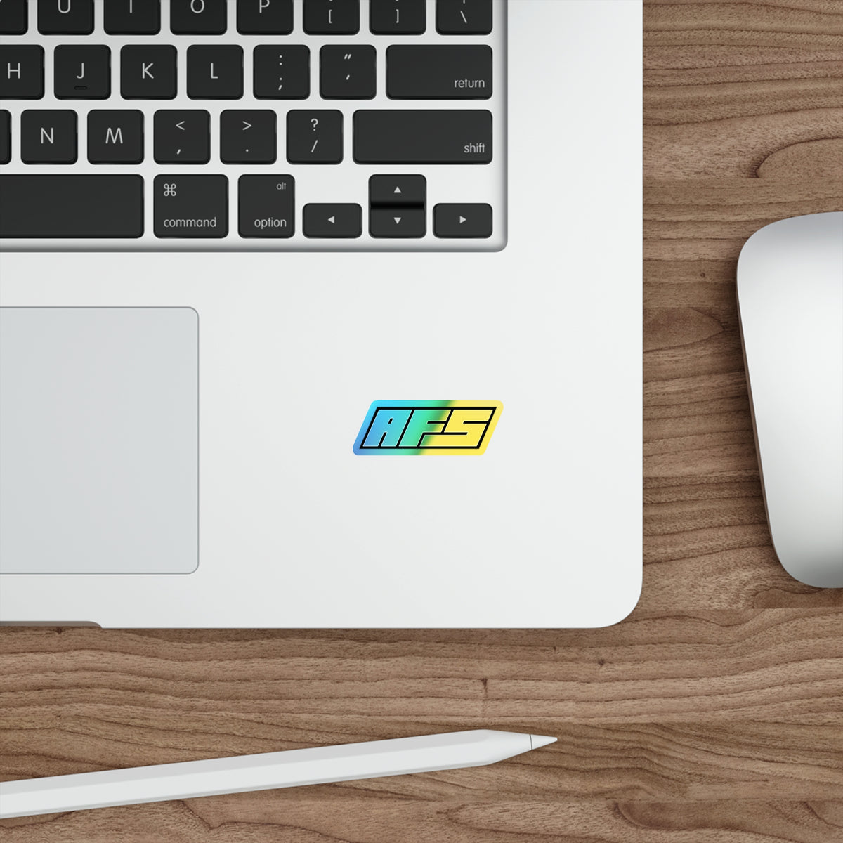 AFS die-cut holographic vinyl sticker