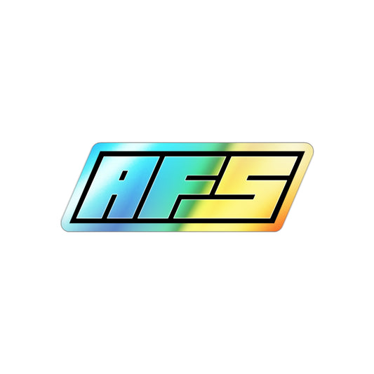 AFS die-cut holographic vinyl sticker